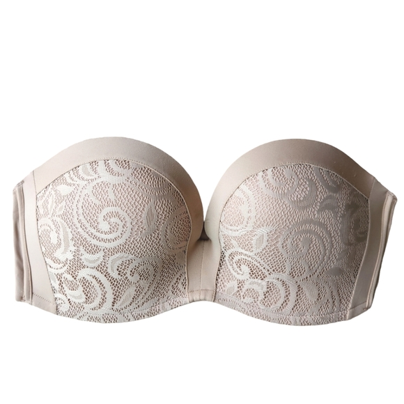 Delimira Other - Delimira Slightly Lined Great Support Lace Strapless Bra, Size 32D
